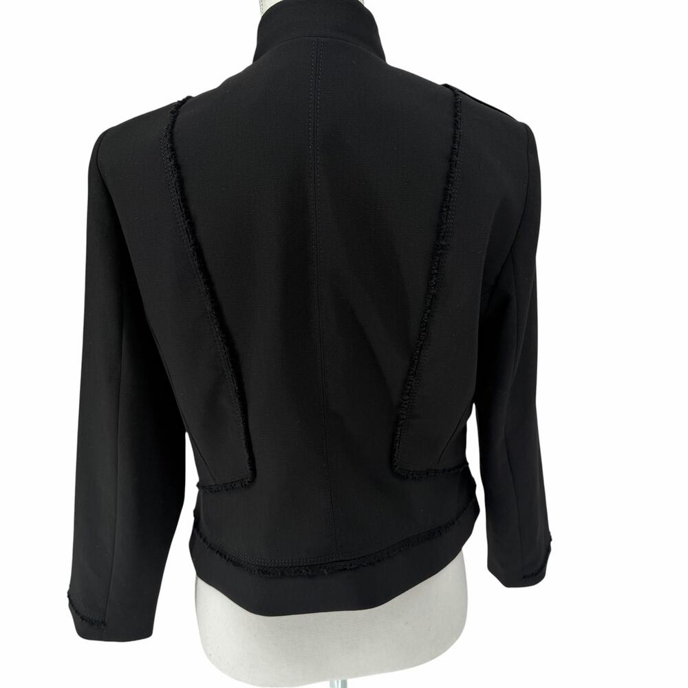 White House Black Market Asymmetrical Zip-Front Moto Jacket Sz 8 - Picture 6 of 9